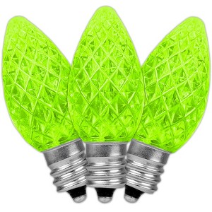 Novelty Lights C7 LED Faceted Christmas Replacement Bulbs Dimmable 25 Pack - 1 of 4