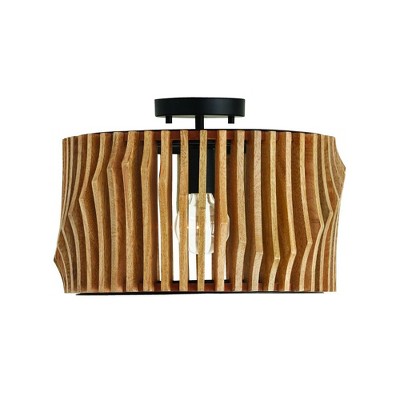Capital Lighting Archer 1 - Light Semi-Flush Mount in  Light Wood/Matte Black