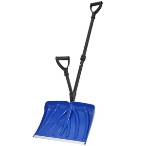 Lightweight Snow Shovel with Spring-Loaded Handle & Aluminum Edge, 18" Wide Blade for Efficient Driveway and Sidewalk Snow Removal - 1 of 4