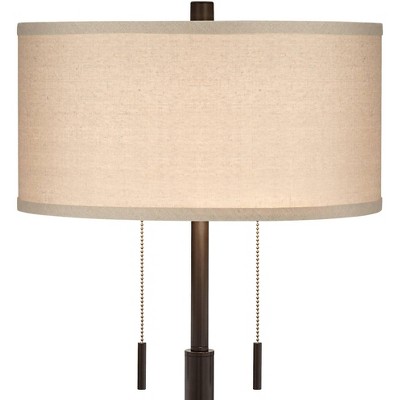 Bernie Bronze Industrial Table Lamps Set with USB Ports
