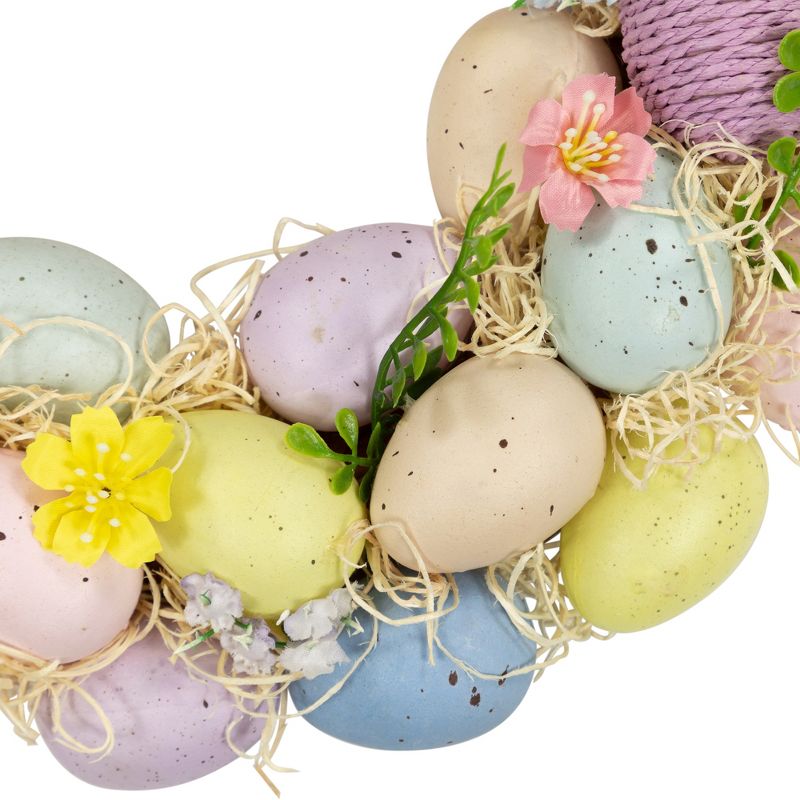 Northlight Floral and Easter Egg Spring Wreath - 12.5" - Multicolor, 4 of 7