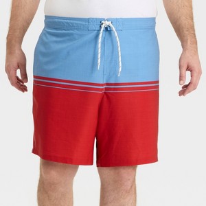 Men's 7" Colorblock Swim Shorts - Goodfellow & Co™ Red - 1 of 3