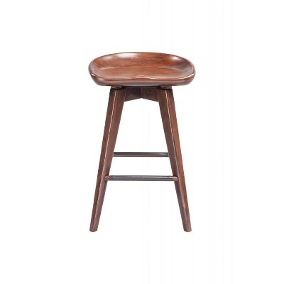 Bali 24" Cappuccino Swivel Backless Counter Stool