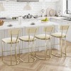 COZONY Counter Height Bar Stools Set of 2, Modern Upholstered Stools with Curved Back and Footrest for Kitchen Island - 4 of 4