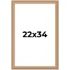 PosterPalooza | Weathered Yellow Picture Frame - UV Acrylic, Foam Board Backing, Hanging Hardware - 2 of 4