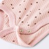 Baby Girls' 2pc Stars Wide Ribbed Long Sleeve Top & Pants Set - Cloud Island™ Pink - 3 of 4