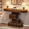 Hommoo 42.5-Inch Narrow Wood Farmhouse Console Table Rustic Brown - 3 of 4
