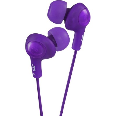 JVC Gumy Plus HA-FX5-V Earphone - Stereo - Violet - Mini-phone - Wired - 16 Ohm - 10 Hz 20 kHz - Gold Plated Connector - Earbud - Binaural - Open