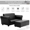 Infans  Kids Sofa Armrest Chair Couch Lounge Children Birthday Gift w/ Ottoman - 4 of 4