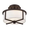 Livex Lighting Wesley 2 - Light Semi-Flush Mount in  Bronze - 2 of 4