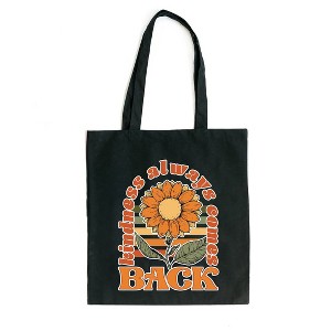 City Creek Prints Kindness Always Comes Back Retro Flower Canvas Tote Bag - 1 of 2