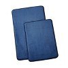 Royal Velvet Set of 2 17"x24" and 20"x32" Signature Solid Memory Foam Bath Rugs Navy Blue - 2 of 4