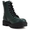 Soda Firm Women Lace Up Combat Boots with Side Zipper - 2 of 4