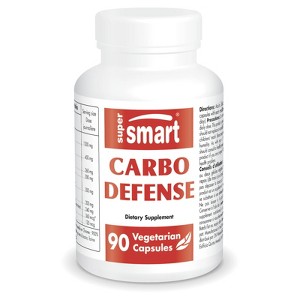SuperSmart Carbo Defense - with Chromium & Gymnema Sylvestre Extract | Non-GMO & Gluten Free - 90 Vegetarian Capsules - 1 of 1