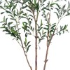 Faux Olive Tree 6ft, Lush Artificial Olive Tree for Indoor with Natural Wood Trunk & Lifelike Fruits, Silk Tall Fake Olive Tree for Home Decor - 3 of 4
