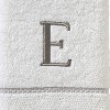 SKL Home By Saturday Knight Ltd Casual Monogram Hand Towel Set E - 2-Count - 16X26", White - 3 of 3