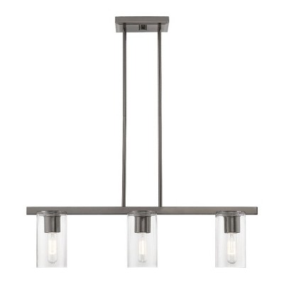 Livex Lighting Clarion 3 - Light Chandelier in  Black Chrome