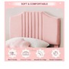 Bed Frame with Headboard Velvet Upholstered Platform Strong Wooden Slats Anti-Slip Noise-Free No Box Spring Needed - 4 of 4