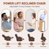 Recliner Chair, Recliner for Elderly with Heat and Massage, Stand Assist with Cup Holders, Side Pocket, USB Port, Single Sofa Seat for Living Room - 3 of 4