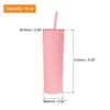 Unique Bargains Skinny Tumbler with Lids and Straws 16 OZ - 2 of 4