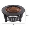 Nature Spring Wood-Burning Round Steel Patio Ring Fire Pit - 32", - image 3 of 4