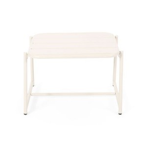 Modern Metal Outdoor End Table, Matte-Finished Patio Side Table for Outside, 20.5" Wide Rectangle Patio End Table -Christopher Knight Home - 1 of 4
