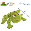 Living Puppets: Dennis The Green Frog - 10" Plush Hand Puppet, Handmade - 2 of 4