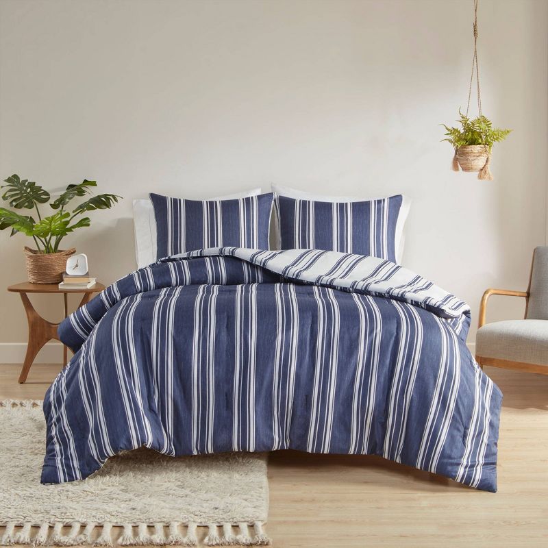 Intelligent Design 3pc Avery Striped Reversible Comforter & Sham Set, 5 of 17