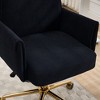 SKRAN Ergonomic Swivel Chair, Computer Office Chair, Height Adjustable Lounge Chair with Gold Base and Wheels for Home Office and Study Room - 4 of 4
