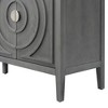 Okak Buffet Cabinet with Large Storage Rebound 4-door Sideboard Cabinet with Adjustable Shelves for Dining Room - 4 of 4