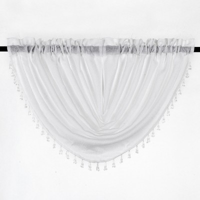 Kate Aurora Living Textured Crepe Sheer Single Window Curtain Treatments And Valances