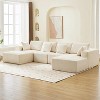 137" Sectional Couch Cloud Modular Modern U-Shaped Sofa with Chaise Lounge, Corduroy Fabric, No Assembly Required - 2 of 4