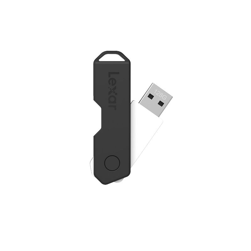 Lexar JumpDrive TwistTurn2 128GB USB Flash Drive JDTT2-128ABNABK, 1 of 4