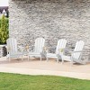 WestinTrends Nantucket Outdoor Patio HDPE Resin Folding Adirondack Chairs With Cup Holder and Phone Holder (Set of Four) - 2 of 4