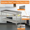 Stainless Steel Table, Heavy Duty Metal Commercial Prep Table with Storage Racks and Back Panel for Restaurant Kitchens, Home Hotel, Food Prep - 4 of 4