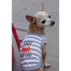 Parisian Pet 'Crabby But Cute Tee' Embroidered Dog Shirt - Trendy Pet Apparel for Dogs & Cats, Gray and White Stripest - 4 of 4