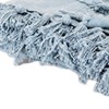 HomeRoots Light Blue Woven 100% Woven Textured Cotton Throw Blanket - 4 of 4