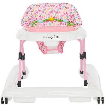 Dream On Me 2-in-1 Ava Baby Walker, Convertible Baby Walker, Height Adjustable Seat, Added Back Support, Detachable-Toy