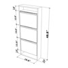 NicBex 3-Tier Shoe Cabinet Modern Freestanding Hidden Narrow Shoe Rack with Wood Frame for Entryway,Hallway - image 3 of 4