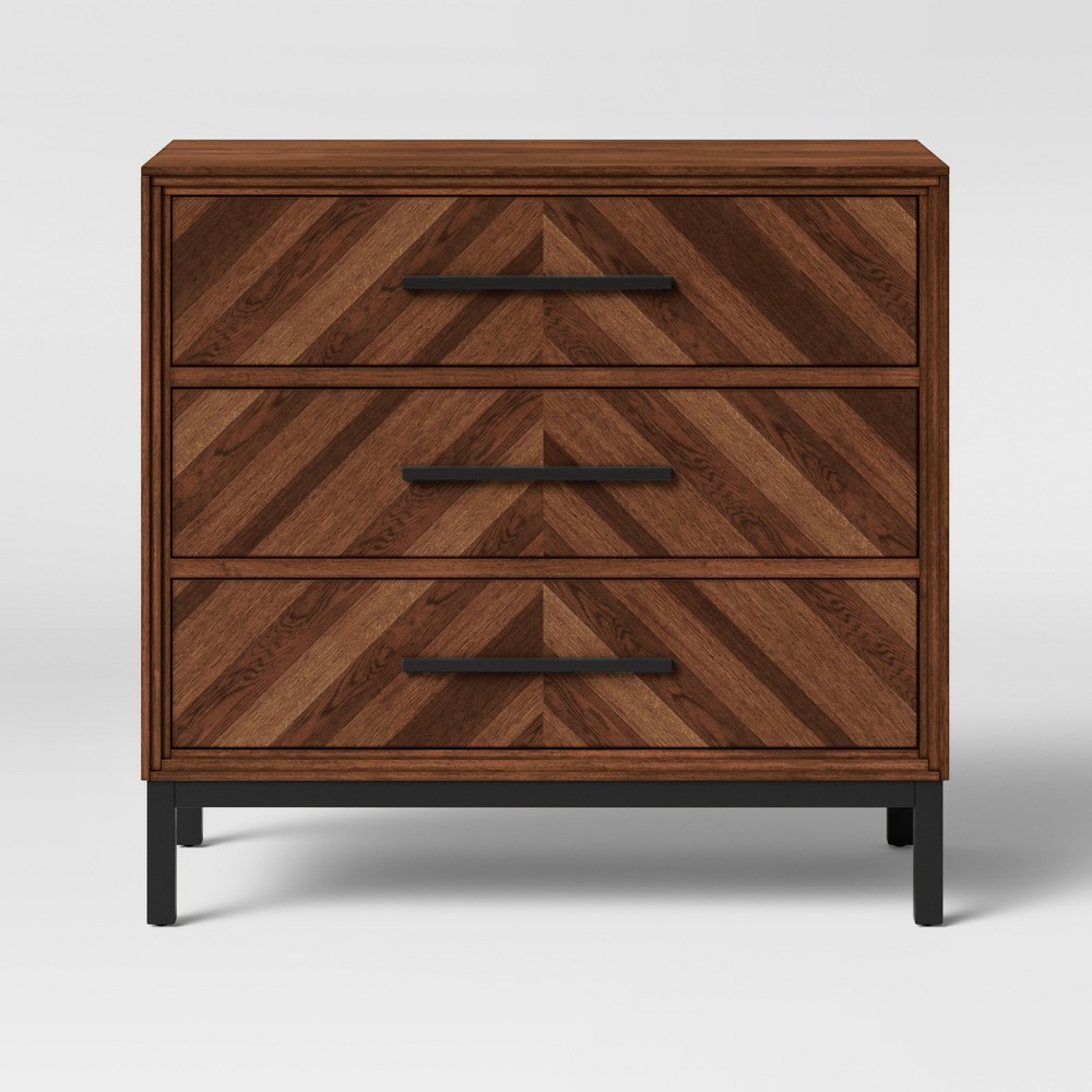 Rochester Parquet 3 Drawer Dresser Brown - Threshold was $369.99 now $184.99 (50.0% off)