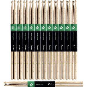 Stagg 12-Pair American Hickory Drum Sticks Wood Tip - 1 of 2