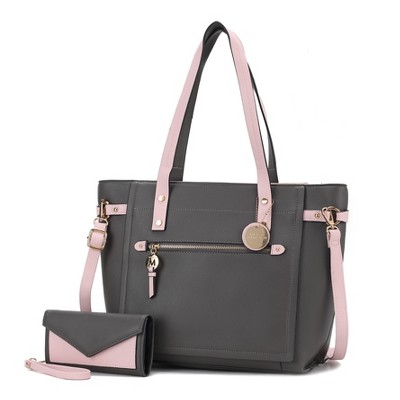 MKF Collection Andrys Vegan Leather Women's Tote Bag and Wallet by Mia K