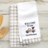 The Lakeside Collection Set of 2 Farmhouse Plaid Kitchen Towels - Welcome to our Farm House - 2 of 4