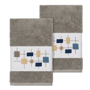 Linum Home Textiles 100% Turkish Cotton KHLOE Embellished Towel Set - 1 of 2
