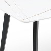70'' Ceramic Dining Table, Rectangular Dinner Table With Metal Legs, Ceramic Desktop Leisure Coffee Side Table For 4-8 Person Dining Room - 4 of 4