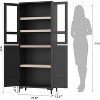 71 Inch Tall Storage Cabinet, Kitchen Pantry 5 Tier Bathroom Cabinet with 4 Doors Adjustable Shelves for Kitchen, Dining Room, Bathroom - 2 of 4