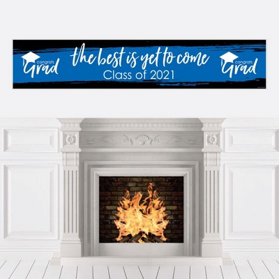 Big Dot of Happiness Blue Grad - Best is Yet to Come - Royal Blue 2021 Graduation Party Decorations Party Banner
