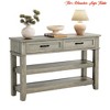 Hallway 47.2" 3-Tier Farmhouse Console Table with 2 Drawers & 3-Tier Storage, Solid Wood Entryway Sofa Table - 2 of 4