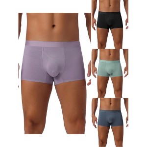 INSPIRE CHIC Men's 4 Pack Underwear Soft Solid Color Basic Boxer Briefs - 1 of 4