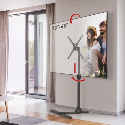 Barkan 13" - 65" Floor Stand TV Mount, Tilt & Height Adjustment